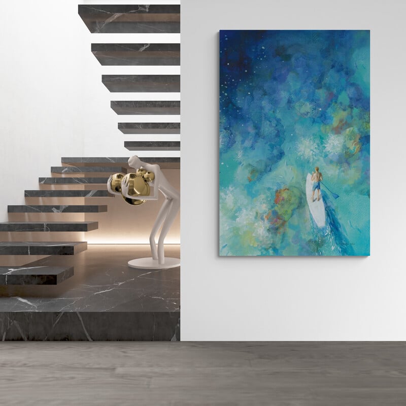 Paddle Board Exploring I by Danhui Nai wall art from Glam Wall Art