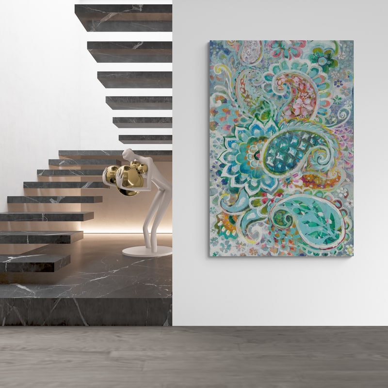 Paisley Flowers by Danhui Nai wall art from Glam Wall Art
