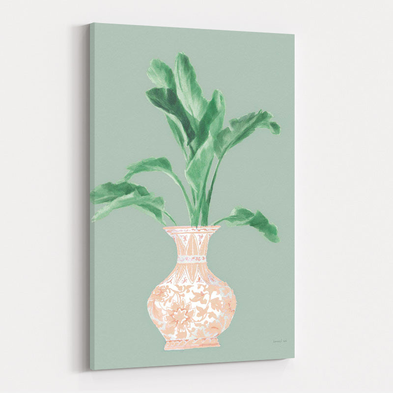 Palm Chinoiserie I Pink Green V2 by Danhui Nai wall art