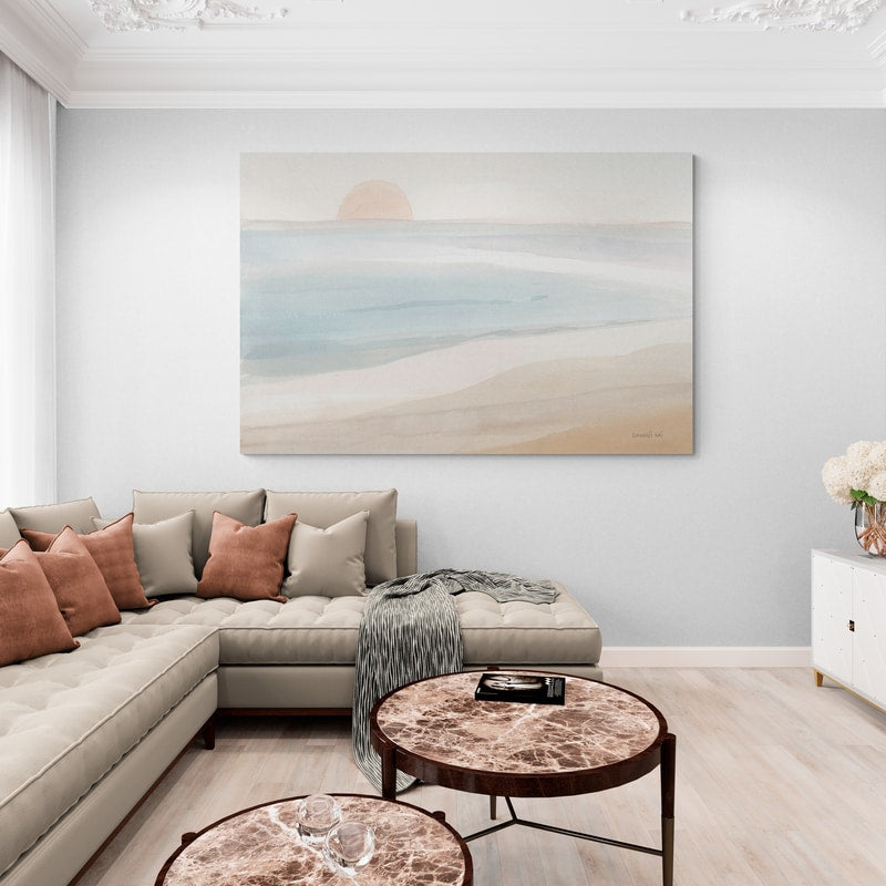 Pastel Sea by Danhui Nai wall art in a living room