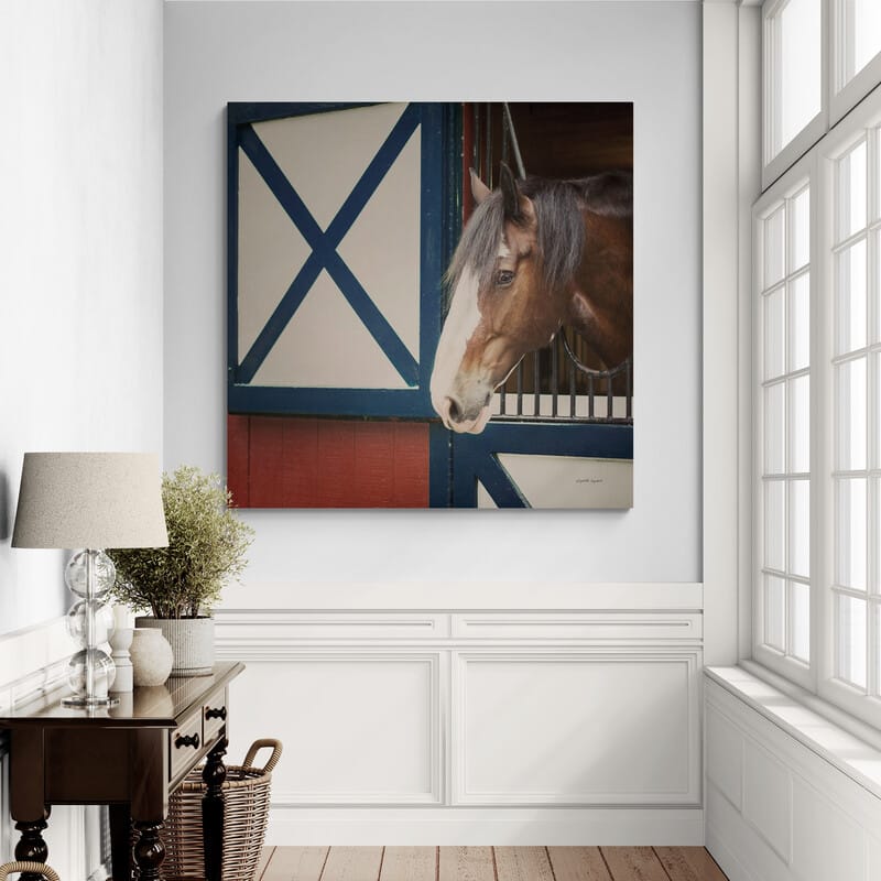 Patriotic Pony I Crop by Elizabeth Urquhart wall art from Glam Wall Art