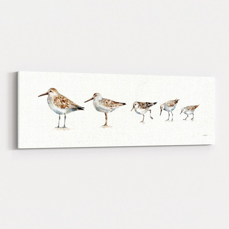 Pebbles and Sandpipers IX No Words Border by Lisa Audit wall art