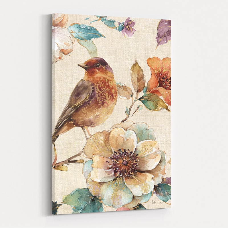 Spiced Nature II Linen Leaf by Lisa Audit wall art