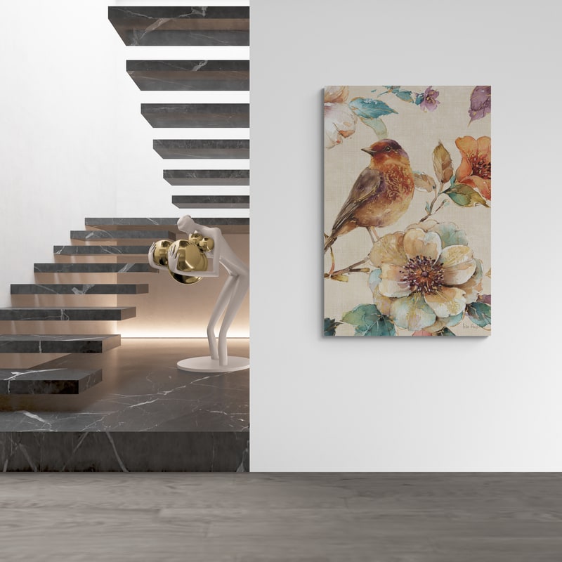 Spiced Nature II Linen Leaf by Lisa Audit wall art from Glam Wall Art