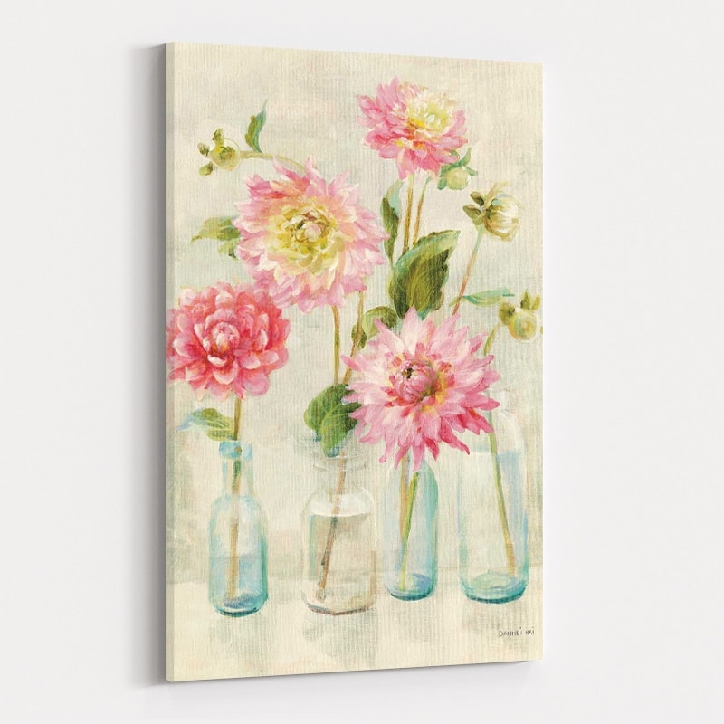 Pink Dahlias by Danhui Nai wall art