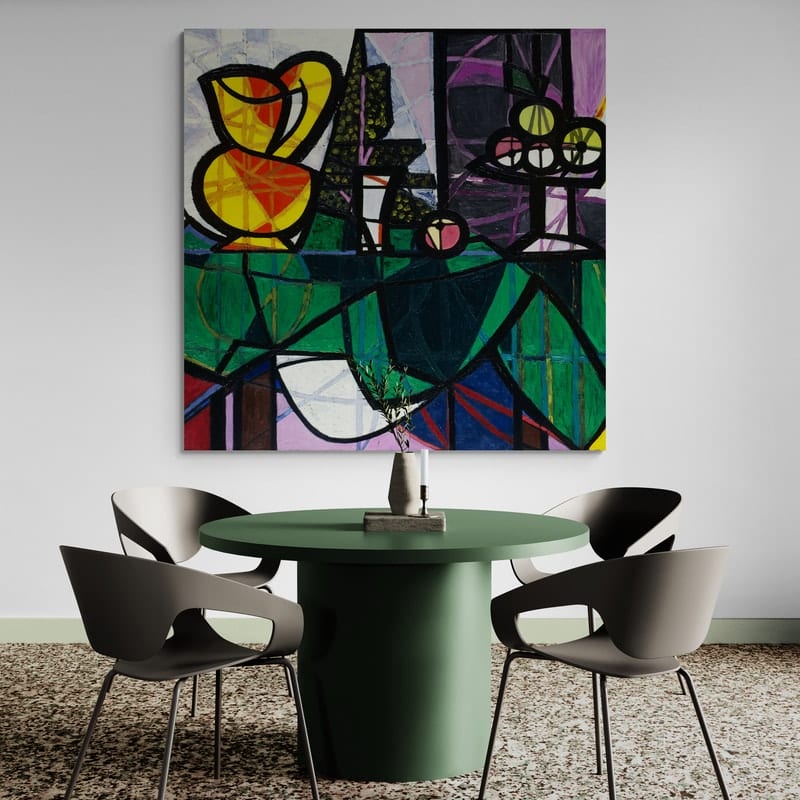 Pitcher and Bowl of Fruit by Pablo Picasso wall art from Glam Wall Art