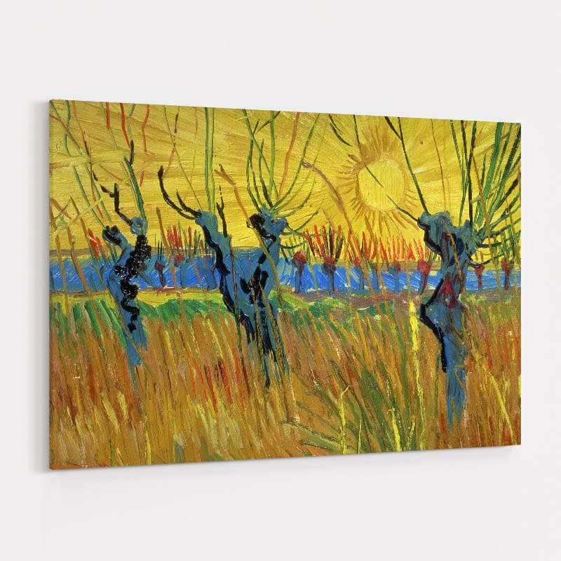 Pollard Willows with Setting Sun 1888 by Vincent Van Gogh wall art