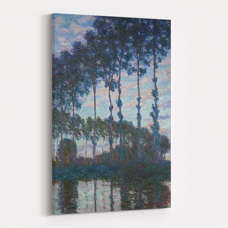 Poplars on the Banks of the River Epte Evening Effect 1891 by Claude Monet wall art