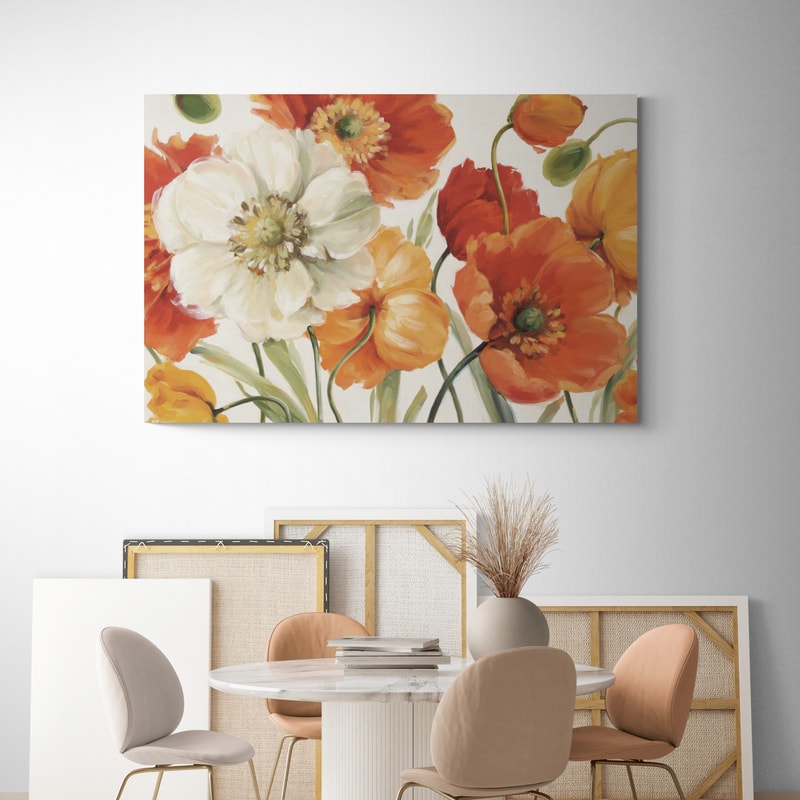 Poppies Melody I Light Crop by Lisa Audit wall art from Glam Wall Art