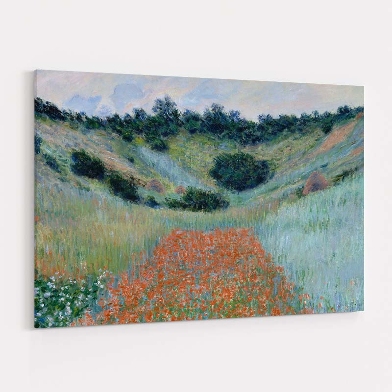 Poppy Field in a Hollow near Giverny 1885 by Claude Monet wall art