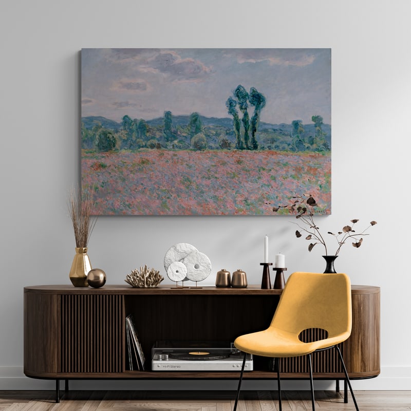 Poppy Field 1890 by Claude Monet wall art from Glam Wall Art