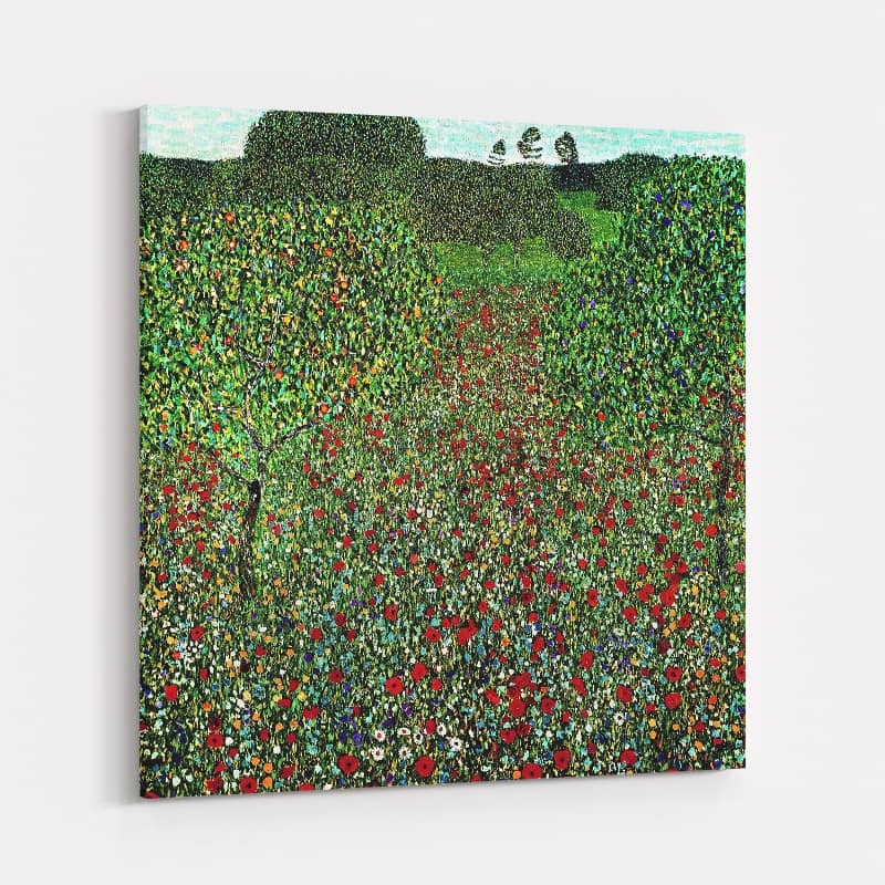 Poppy Field by Gustav Klimt wall art