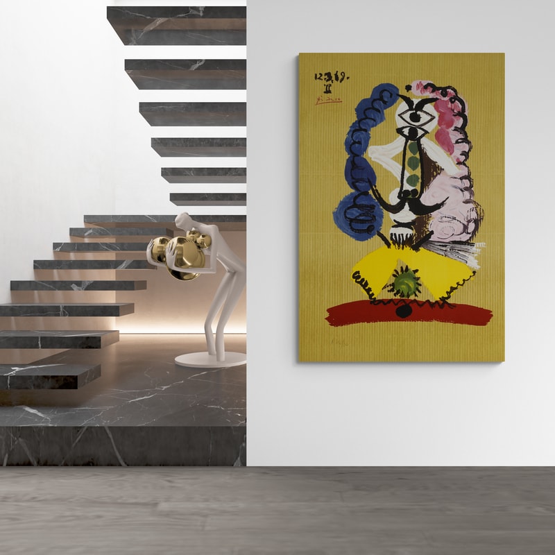 Portrait Imaginaire - 12.3.69 II by Pablo Picasso wall art from Glam Wall Art