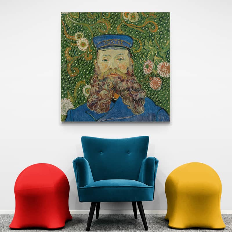 Portrait of the Postman Joseph Roulin 1889 by Vincent Van Gogh wall art from Glam Wall Art