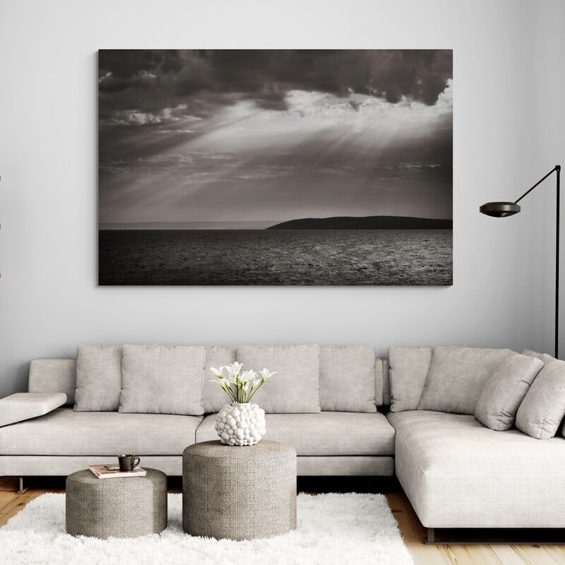Portugal Cove by Alan Majchrowicz wall art in a living room