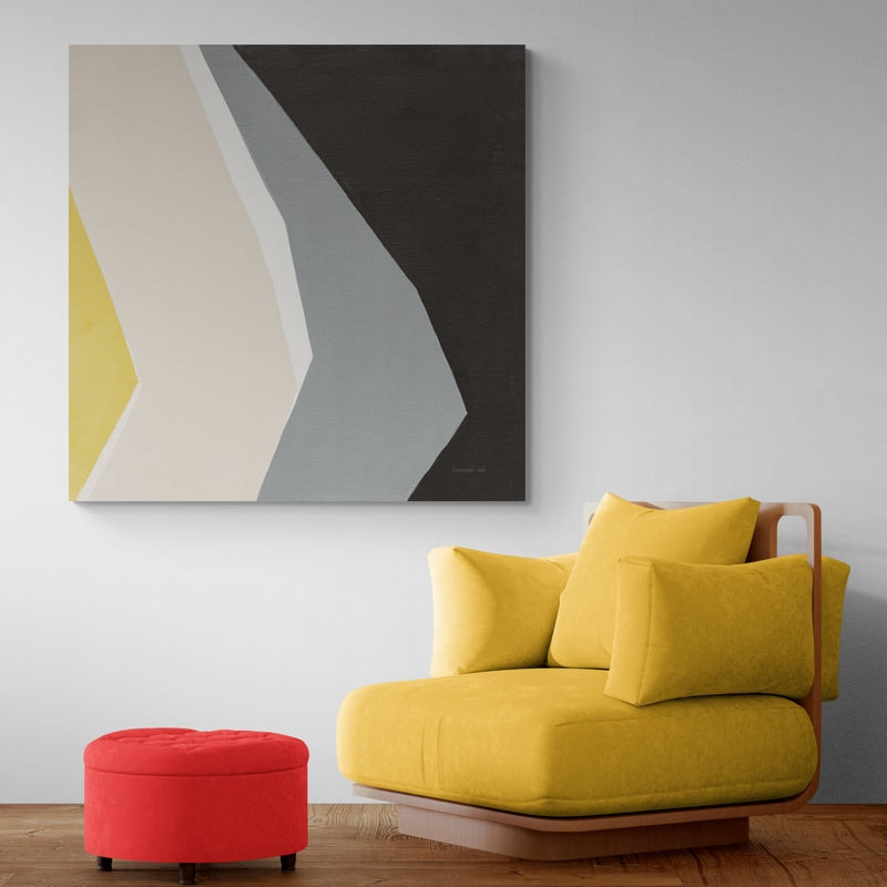 Prismatic Yellow by Danhui Nai wall art in a living room