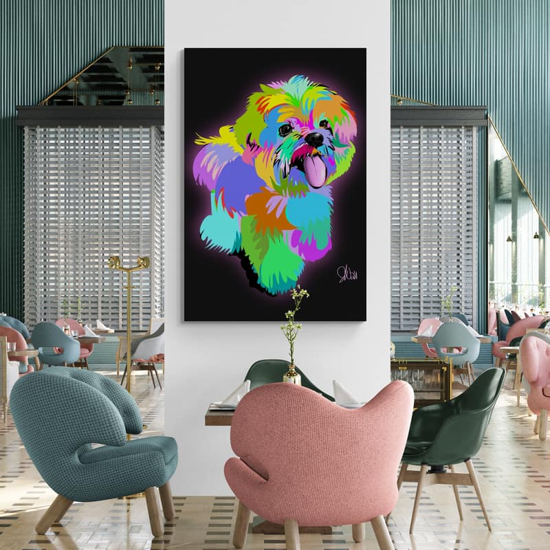 Puffy Doggy by Technodrome1 wall art from Glam Wall Art