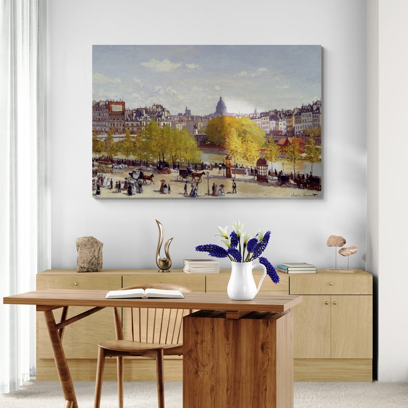 Quai du Louvre 1867 by Claude Monet wall art from Glam Wall Art