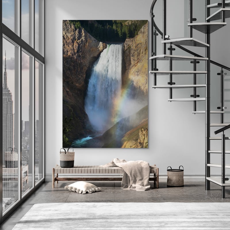 Rainbow Lower Falls by Alan Majchrowicz wall art from Glam Wall Art