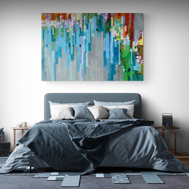 Rainbow Of Stripes by Danhui Nai wall art from Glam Wall Art