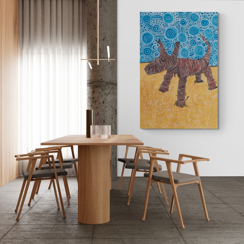 Red Dog by Julianne Wade wall art from Glam Wall Art
