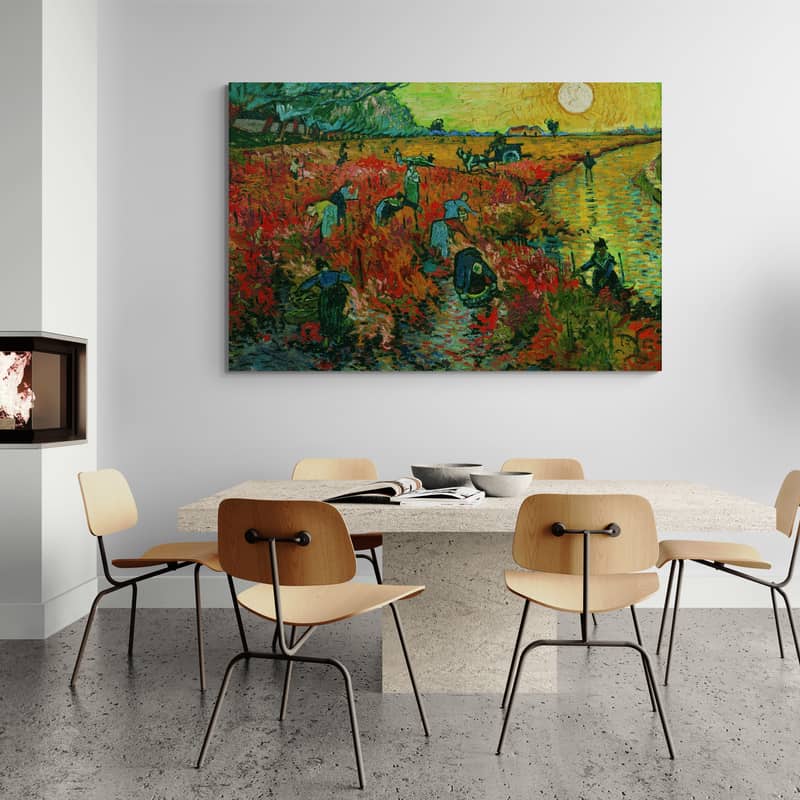 Red Vineyards near Arles 1888 by Vincent Van Gogh wall art from Glam Wall Art