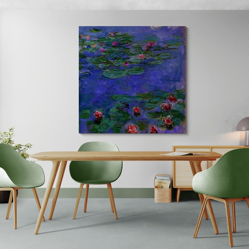 Red Water Lilies by Claude Monet wall art from Glam Wall Art