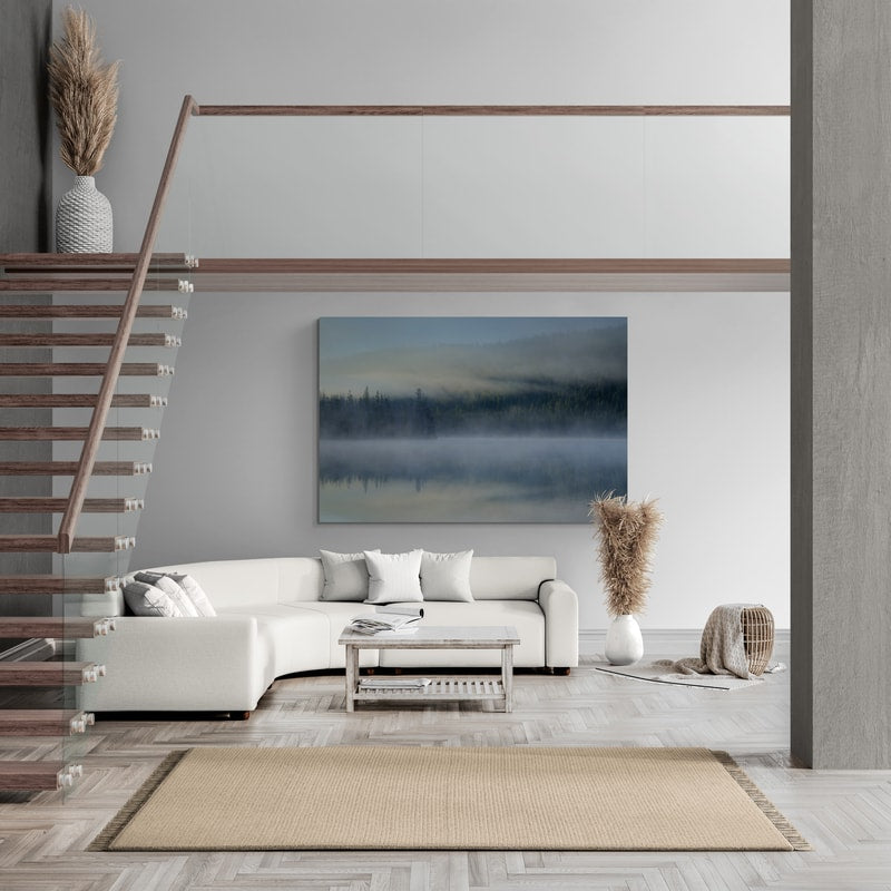 Redfish Lake Idaho by Alan Majchrowicz wall art in a living room