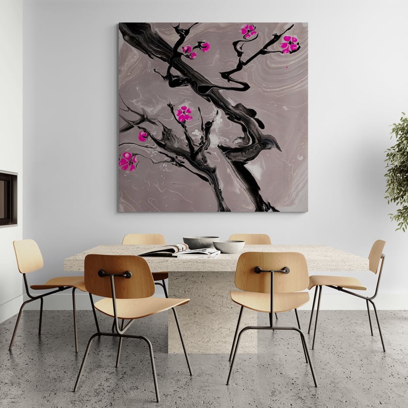Renewal by Marina Strijakova wall art in a dining room