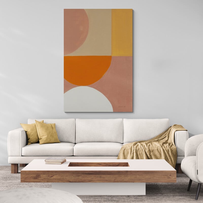 Retro Abstract V Bright by Danhui Nai wall art in a living room