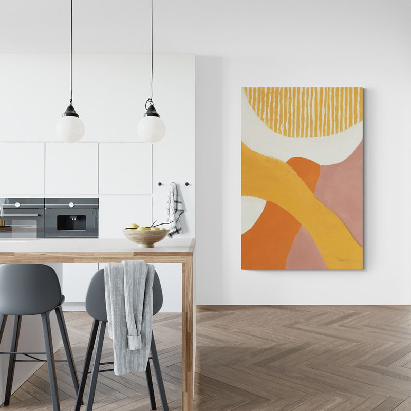 Retro Abstract VI Bright by Danhui Nai wall art in a dining room