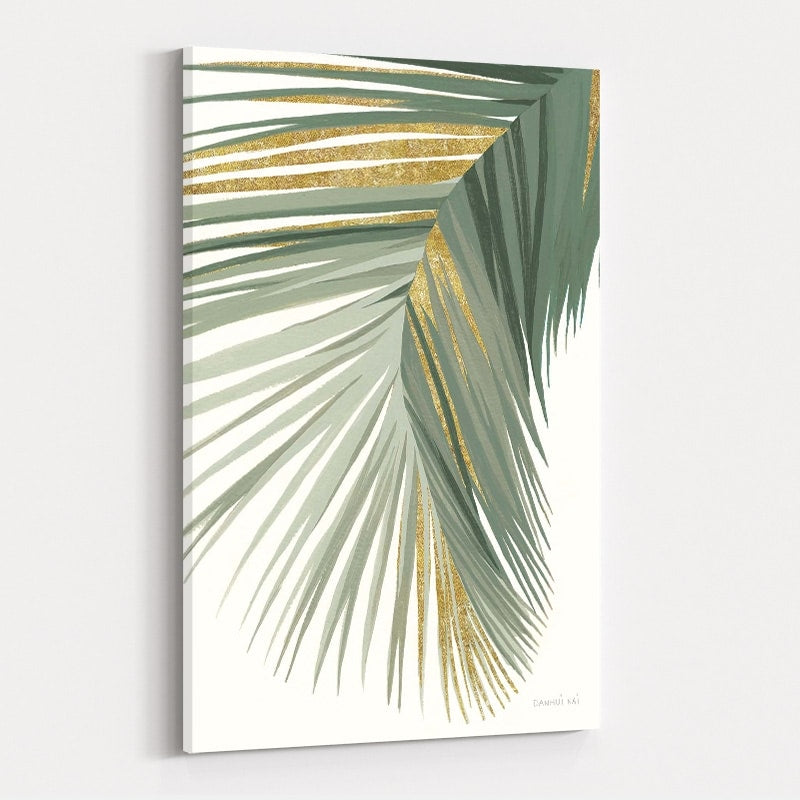 Retro Big Leaf II Reversed Green Gold by Danhui Nai wall art