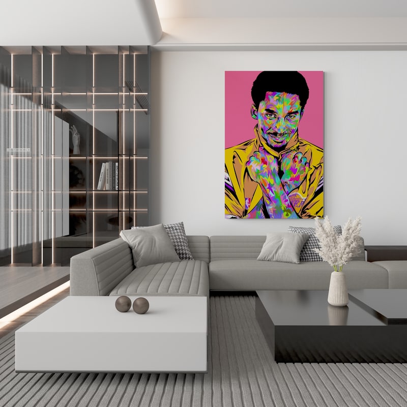 RIP Kobe Pink by Technodrome1 wall art from Glam Wall Art
