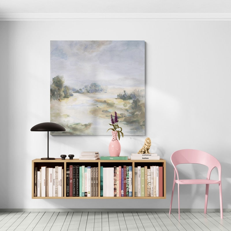 River Afternoon by Danhui Nai wall art in a living room