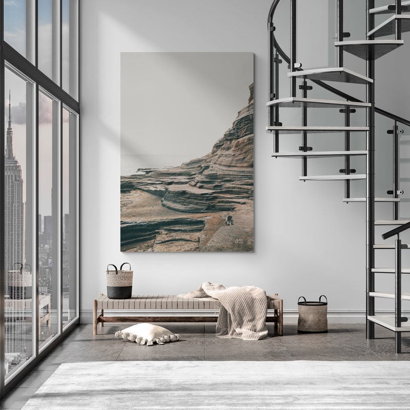 Rocky Shore Hawaii by Max Blakesberg Studios wall art in a living room
