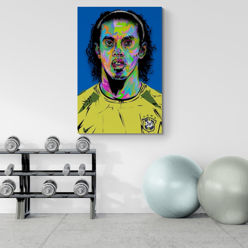 Ronaldinho by Technodrome1 wall art from Glam Wall Art