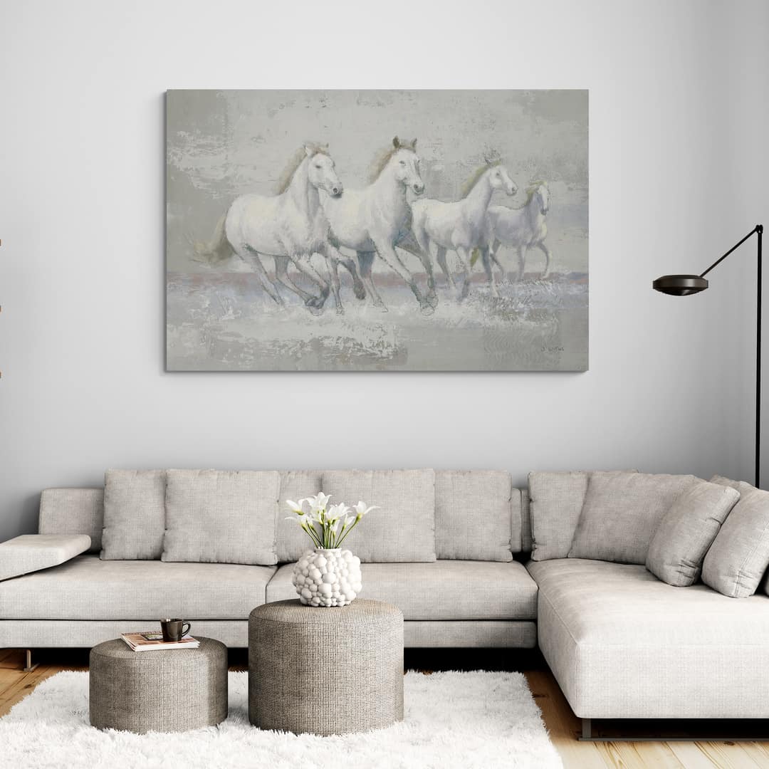 Running Wild Crop I Neutral by James Wiens wall art in a living room