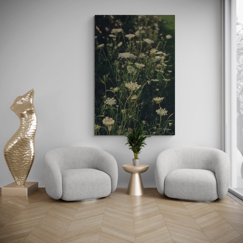 Running Wild I by Elizabeth Urquhart wall art in a living room