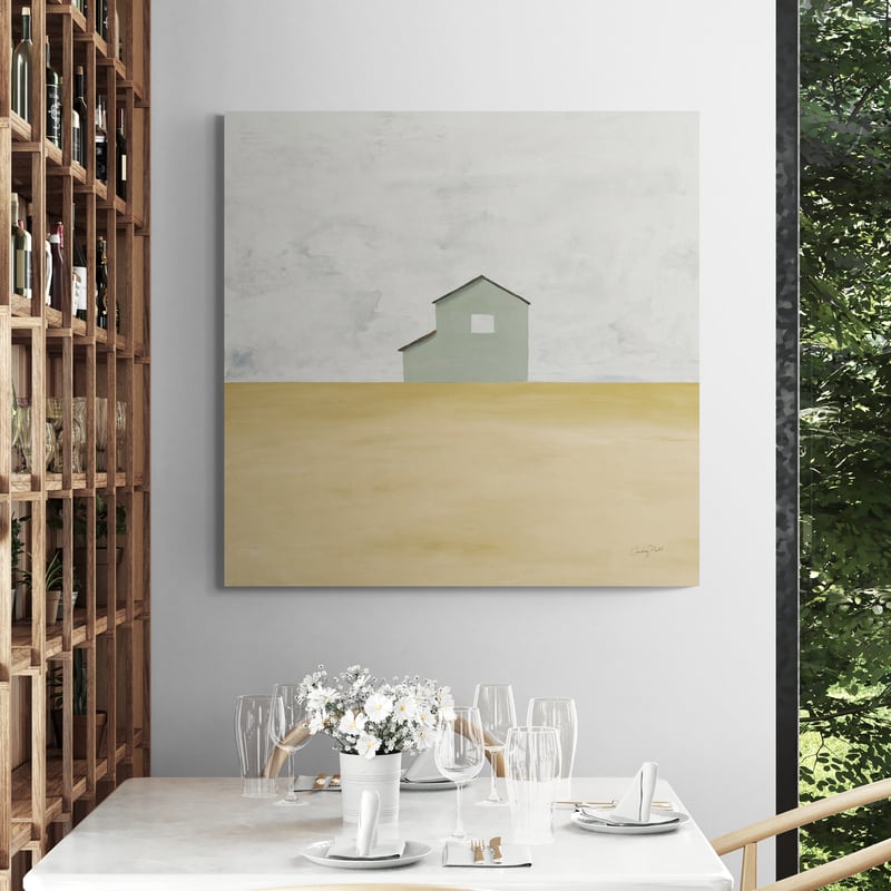 Rural Simplicity IV by Courtney Prahl wall art in a dining room