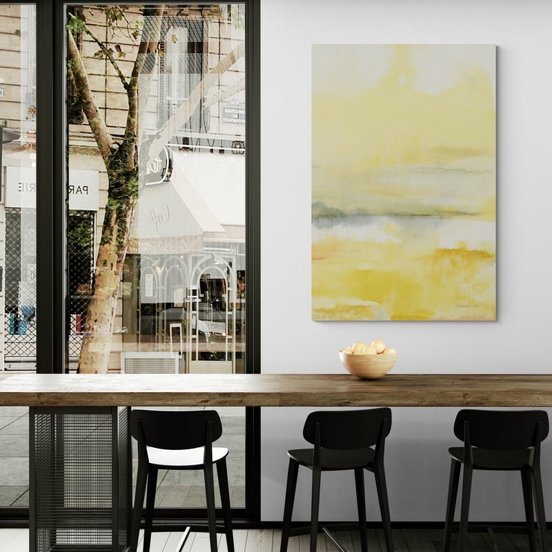 Saffron I by Danhui Nai wall art in a dining room