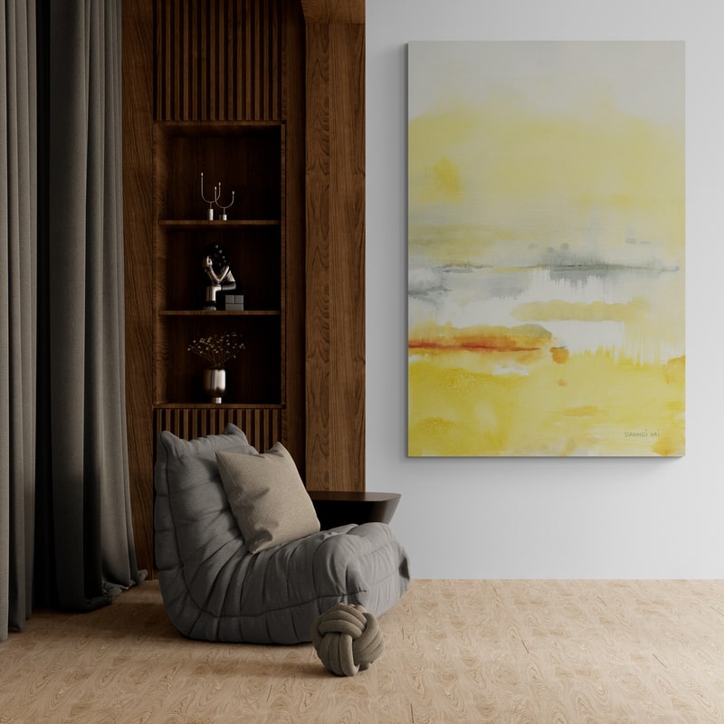Saffron II by Danhui Nai wall art in a living room
