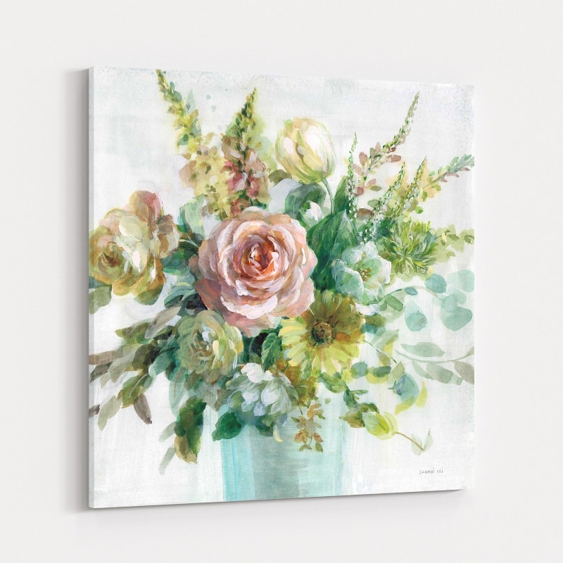 Sage And Peach Flowers II by Danhui Nai wall art