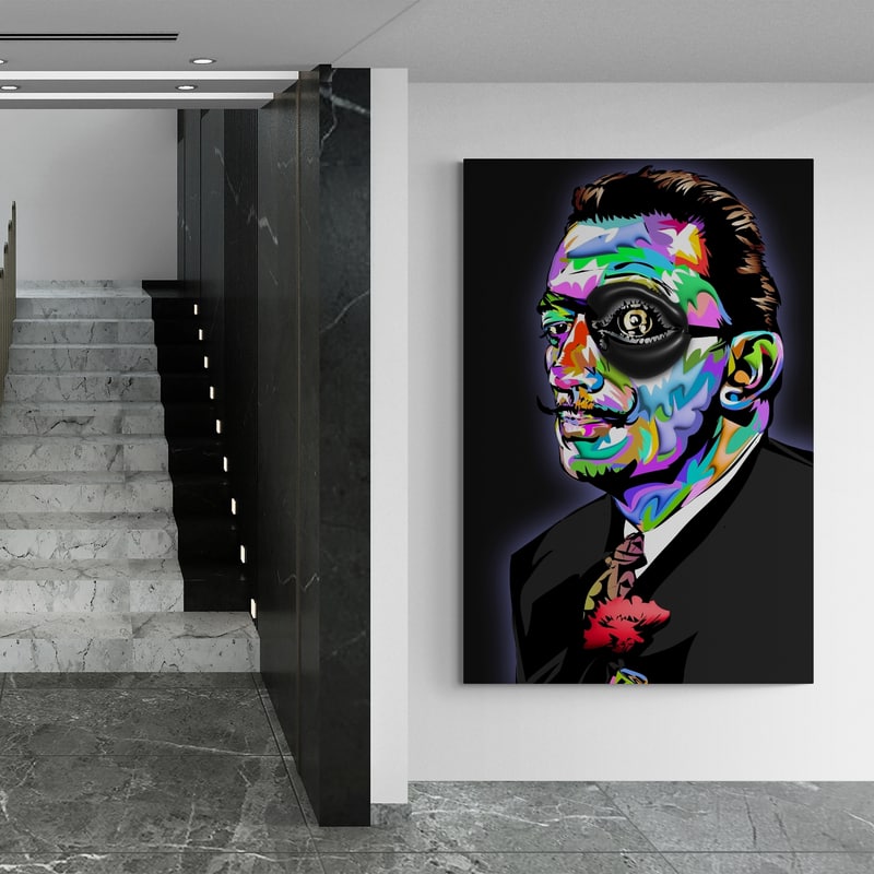 Salvador Dali 2024 by Technodrome1 wall art in a hallway