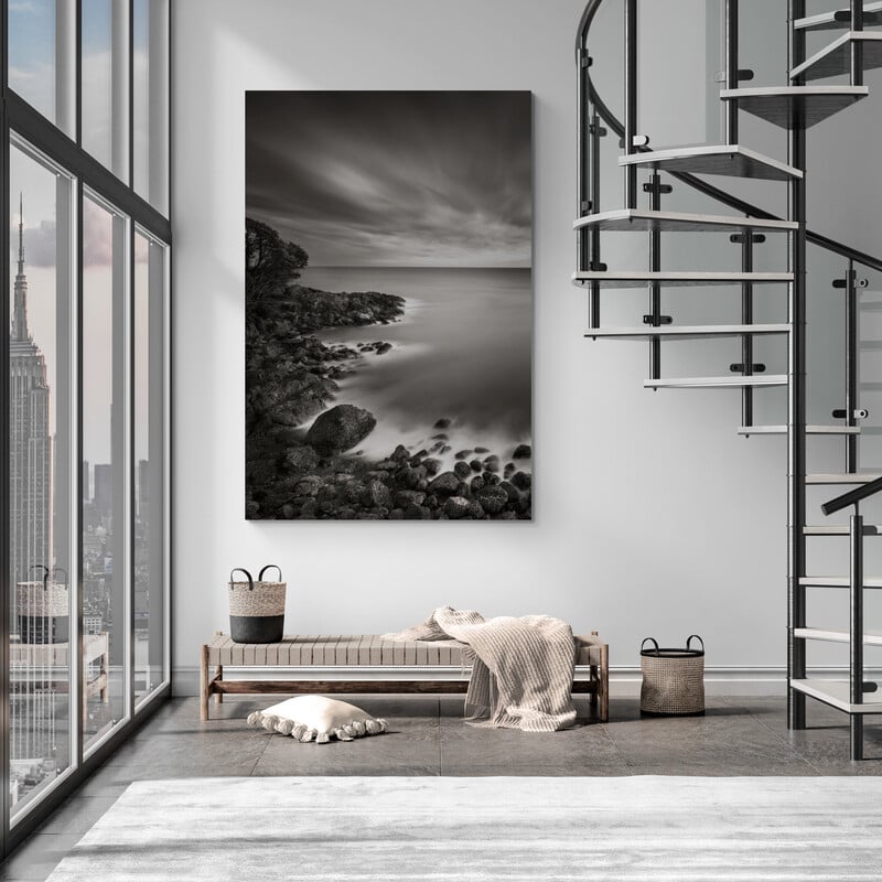 San Juan Island by Alan Majchrowicz wall art in a living room