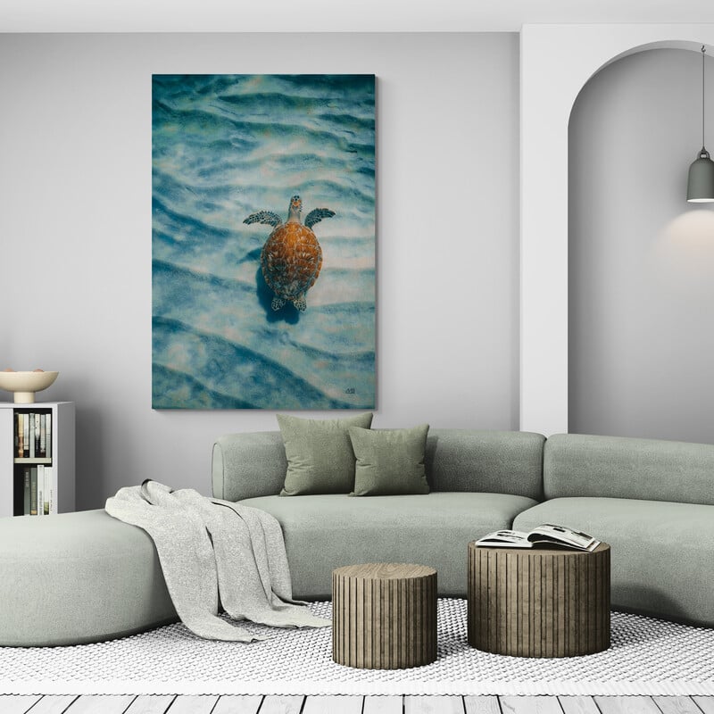 Sandbar Sea Turtle I by Max Blakesberg Studios wall art from Glam Wall Art