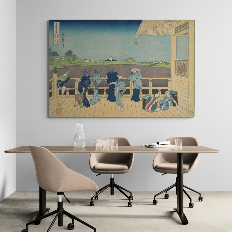 Sazai Hall Of The Five Hundred Rakan Temple by Katsushika Hokusai wall art from Glam Wall Art