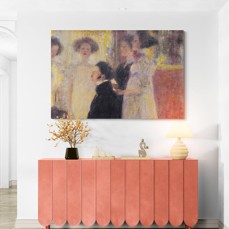 Schubert At The Piano Sketch by Gustav Klimt wall art from Glam Wall Art
