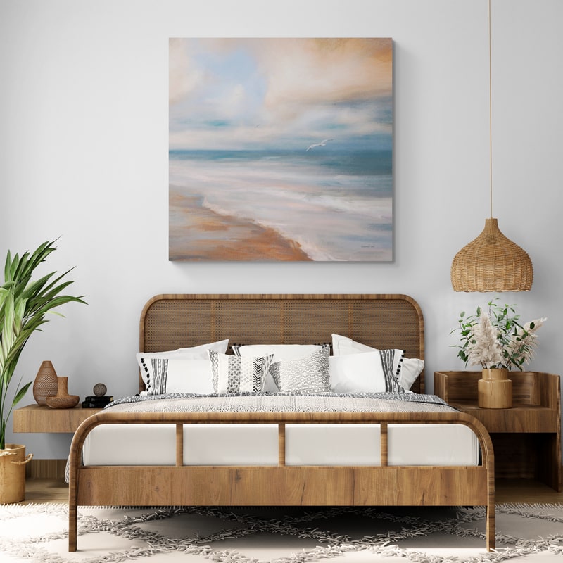 Sea Flight by Danhui Nai wall art in a bedroom