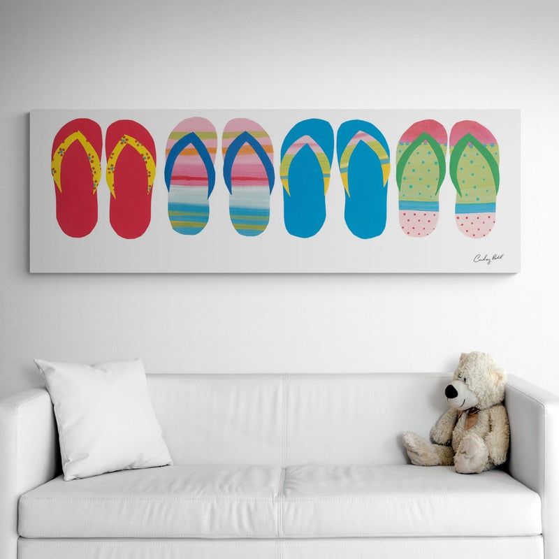 Sea Sand Sun VII by Courtney Prahl wall art in a kids room
