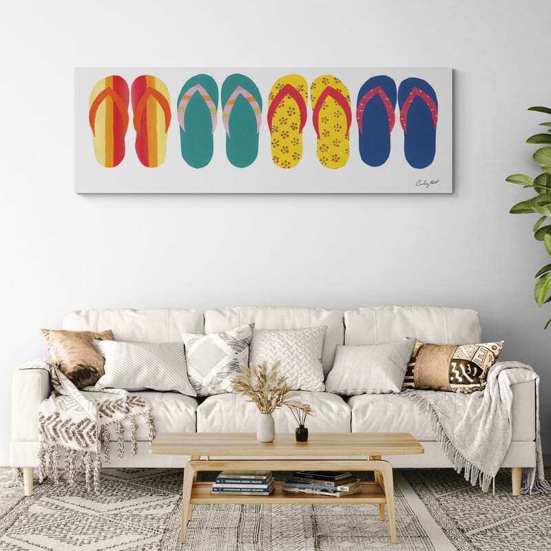 Sea Sand Sun VIII by Courtney Prahl wall art in a living room